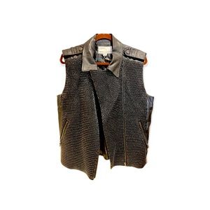 Bar III Faux Leather Vest